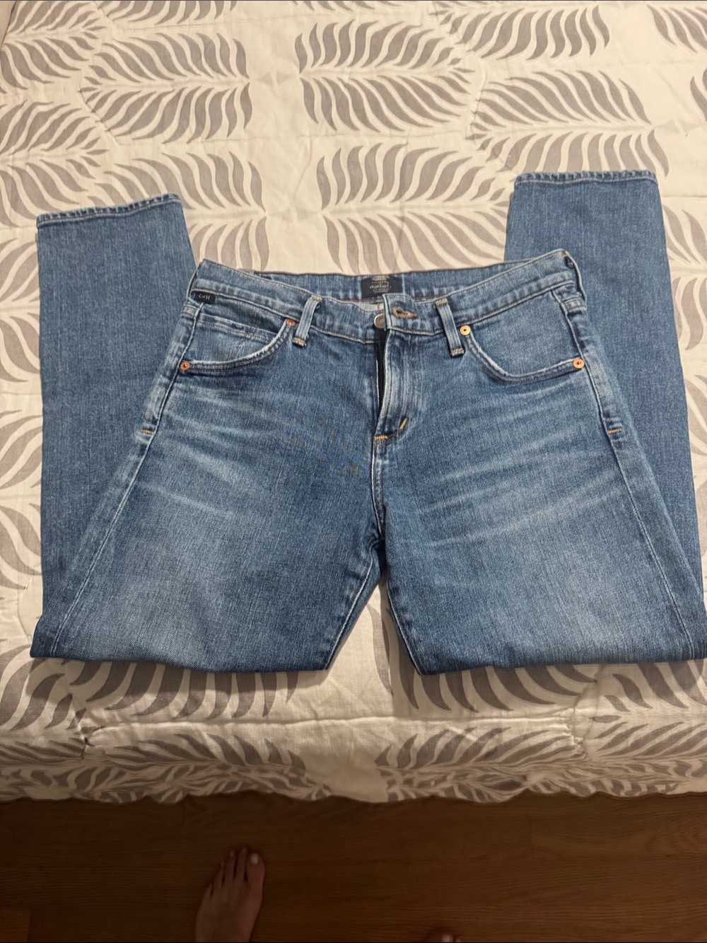 Citizens Of Humanity Light Blue Straight Leg Jeans